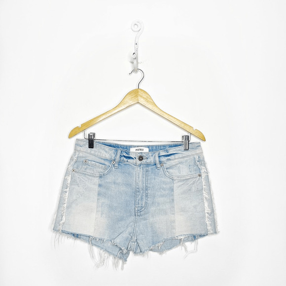 PISTOLA WINNIE LIGHT WASH TWO TONE DENIM SHORTS women's 29 - Picture 1 of 7